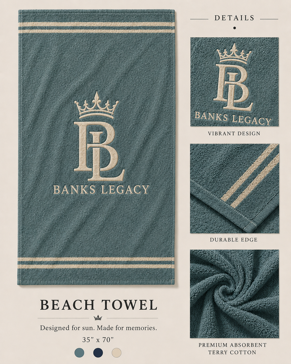 Banks Legacy Beach Towel Royal Edition