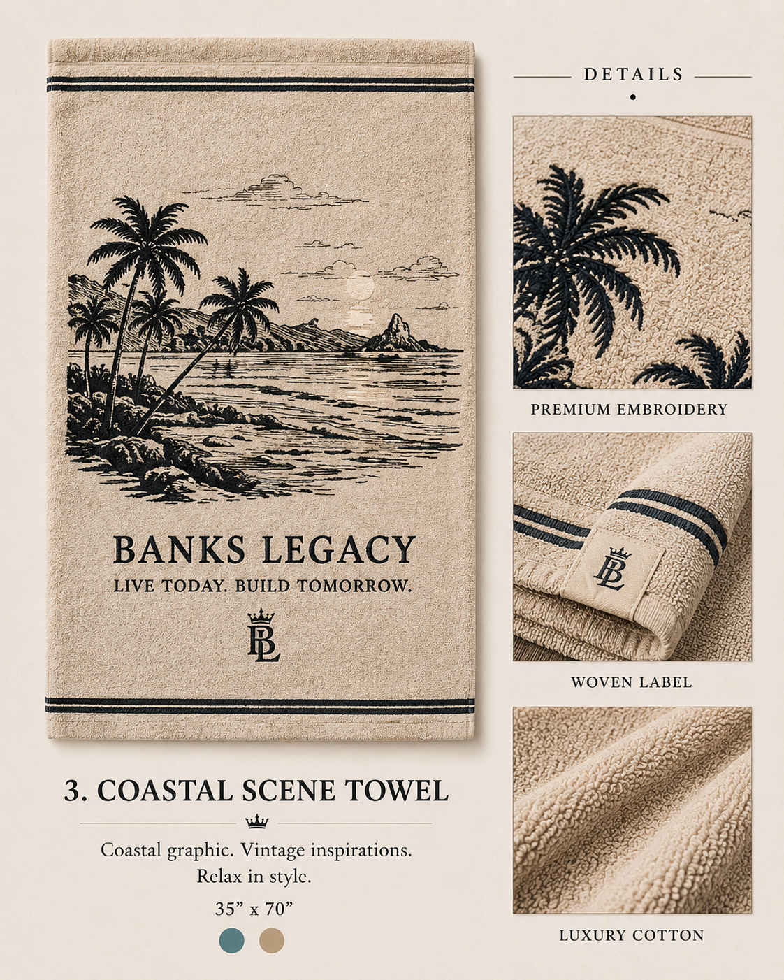 Banks Legacy Coastal Scene Towel